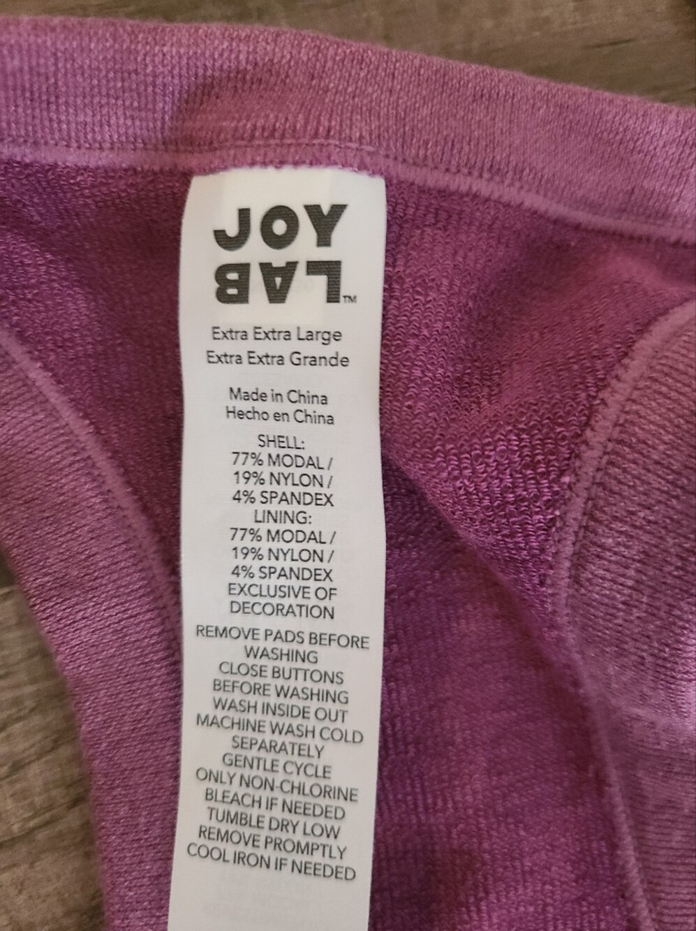 JoyLab Dark Mauve Active Sports Bra/top